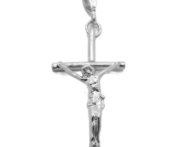 .925 STERLING SILVER JESUS CHRIST CROSS PENDANT