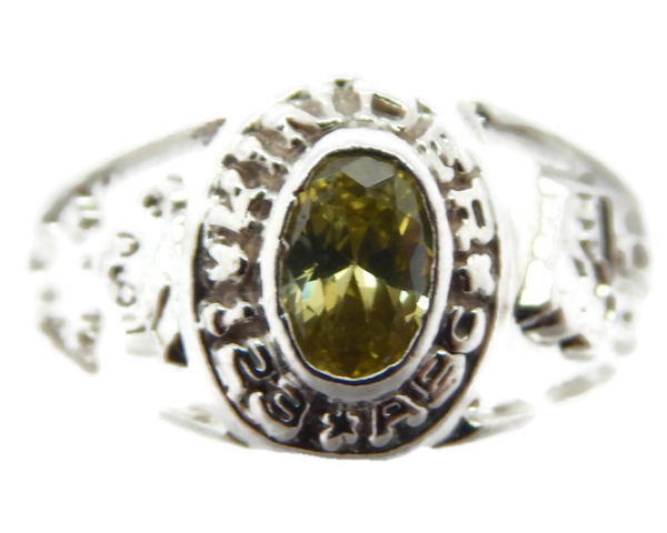 .925 STERLING SILVER KINDER GRADUATION RING.