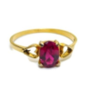 14K YELLOW GOLD SINGLE STONE RING