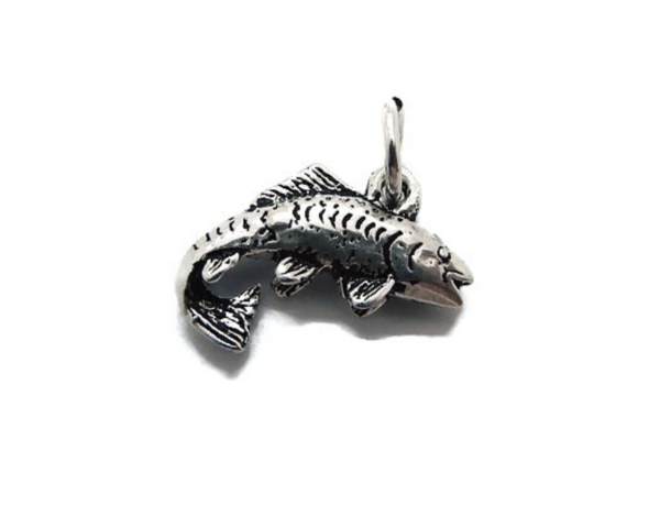 .925 STERLING SILVER FISH PENDENT FOR A CHARM BRACELET
