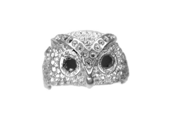 .925 STERLING SILVER OWL LADIES RING