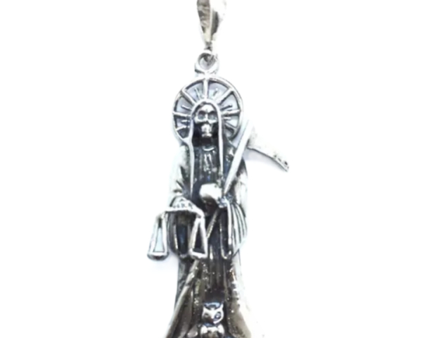 .925 STERLING SILVER SANTA MUERTE (HOLY DEATH) PENDANT