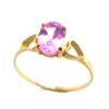 14K YELLOW GOLD SINGLE STONE RING - Image 8