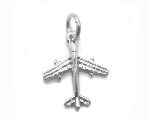AIRPLANE CHARM .925 STERLING SILVER