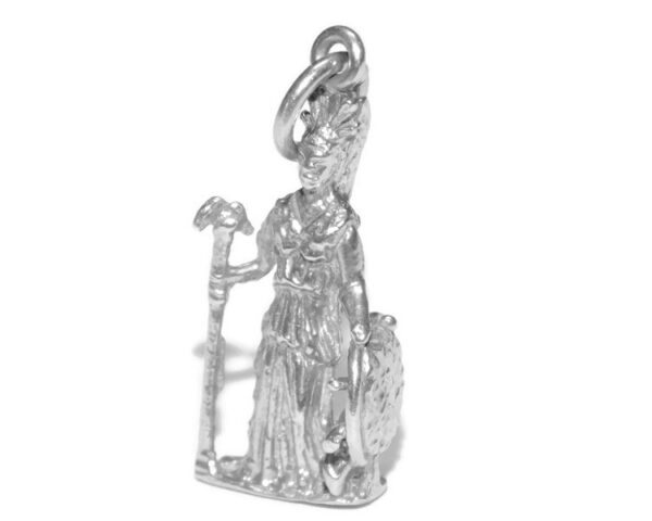 GODDESS ATHENA CHARM .925 STERLING SILVER