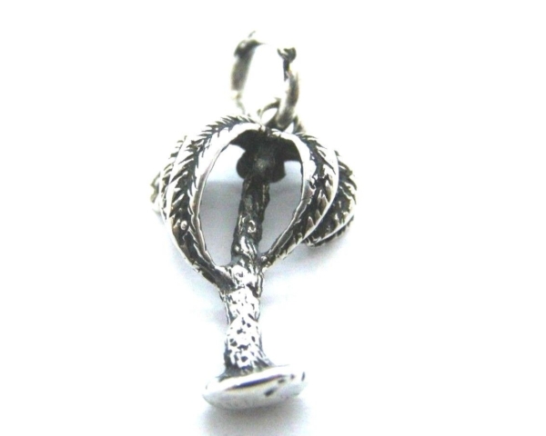 PALM TREE PENDANT CHARM .925 STERLING SILVER
