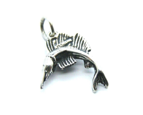 Sailfish Marlin Charm Pendant .925 Sterling Silver.