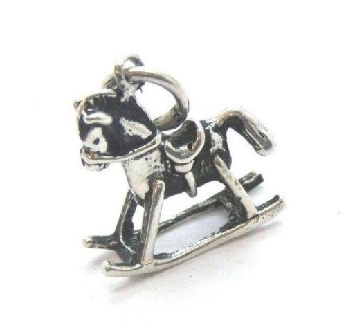 ROCKING HORSE PENDANT CHARM .925 STERLING SILVER