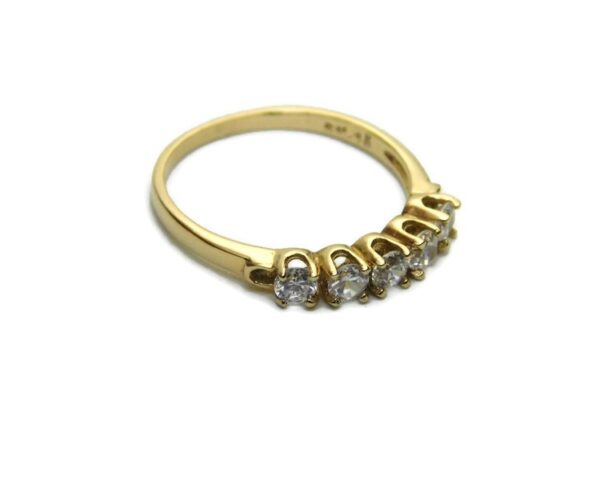 LADIES RING 14K YELLOW GOLD CZ STONES