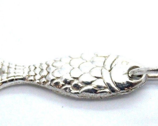 ACTS FISH PENDANT CHARM .925 STERLING SILVER