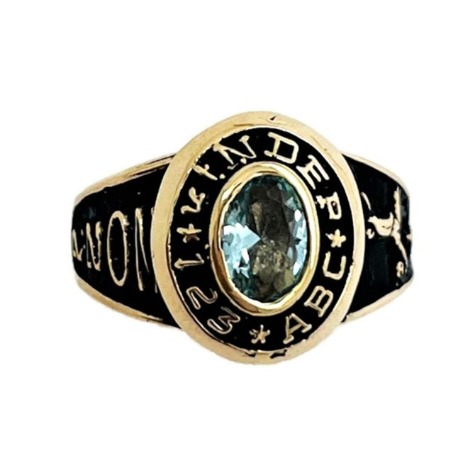 10K GOLD KINDER GRADUATION RING. - Image 3