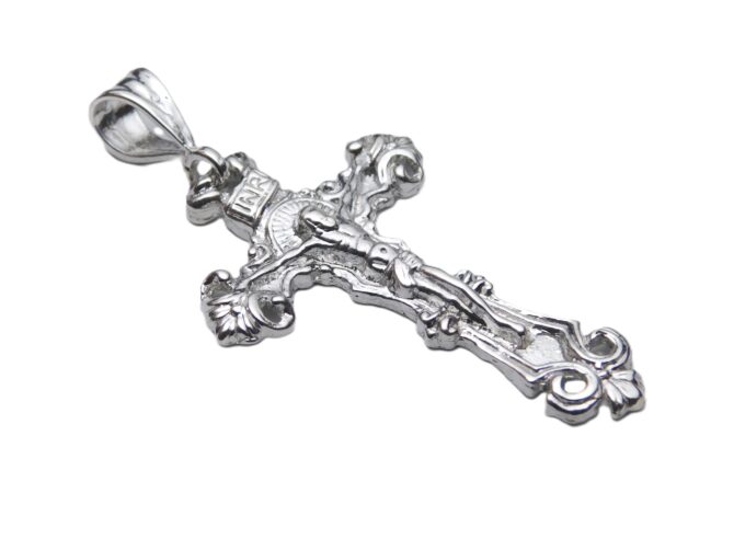 JESUS CHRIST CROSS PENDANT .925 STERLING SILVER - Image 3