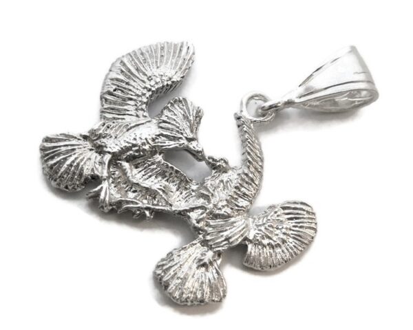 FIGHTING ROOSTERS PENDANT .925 STERLING SILVER