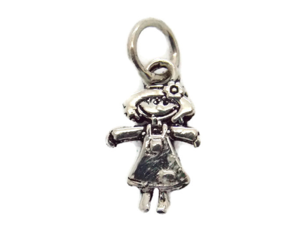 Little Girl Pendant Charm .925 Sterling Silver!!