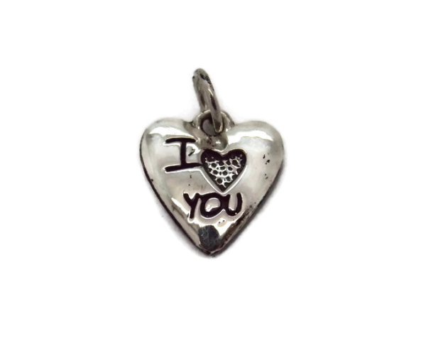 Heart Love Pendant Charm .925 Sterling Silver!!