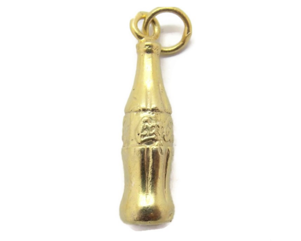 Coca Cola Pendant Charm. 14k Yellow Gold