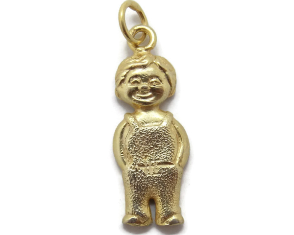 Boy Charm Pendant Yellow Gold!!