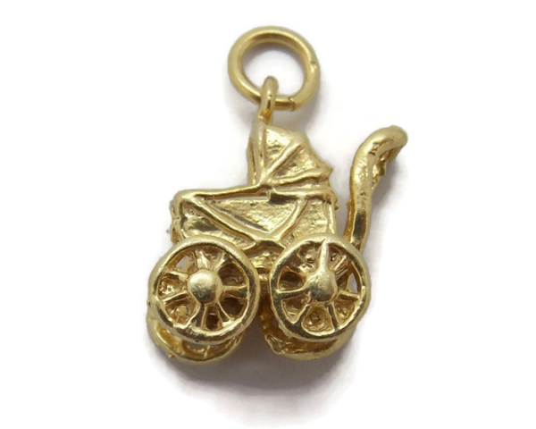 Truckle Bed Charm Pendant 14k Yellow Gold!!