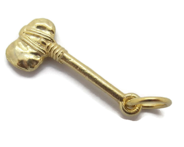 INDIAN AXE PENDANT CHARM 14K YELLOW GOLD!!