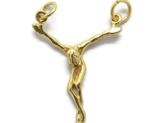 OLYMPIC CHRIST LITTLE PENDANT 14K YELLOW GOLD!!