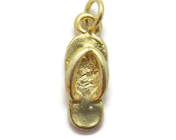 SANDAL CHARM PENDANT 14k YELLOW GOLD!!