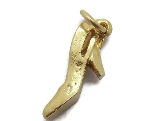 Ladies Shoe Pendant Charm 14k Yellow Gold