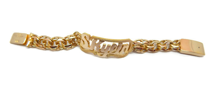 10K Yellow Gold Baby Plate Micro Cuban Bracelet / 7.4gr / 6in – C4G Jewelers