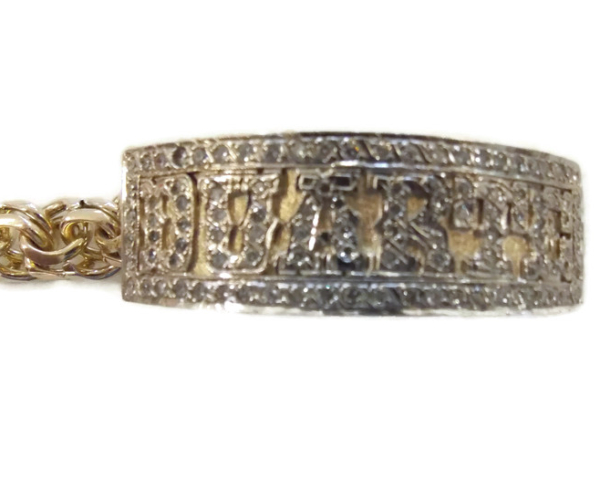 CHINO LINK 10K SOLID YELLOW GOLD BRACELET FOR MEN 4.00 TCW CLEAR WHITE DIAMONDS