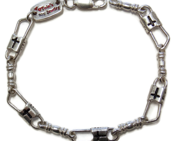 ACTS Bracelet Fishers of Men Sterling Silver Regular Cross Design!!