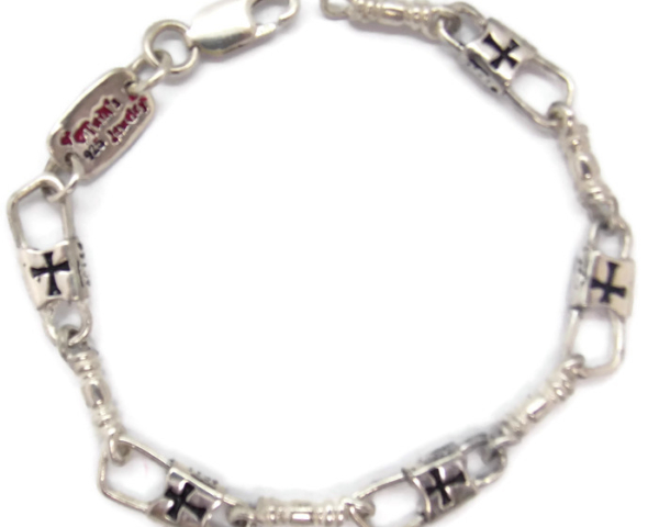 ACTS Bracelet Fishers Of Men Sterling Silver REGULAR LINK Maltese Cross NEW!!