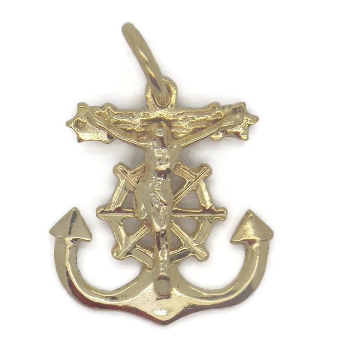 ANCHOR PENDANT 14K YELLOW GOLD!!