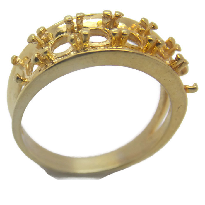 14K YELLOW GOLD SIX STONE MOTHER'S RING!! - Twins Jewelry Store