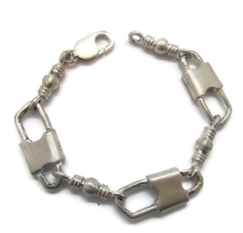 Spoony Frog Catch More Fish Bracelet .925 Sterling Silver