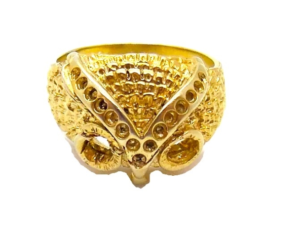 14K SOLID YELLOW GOLD OWL (BUHO) RING!!
