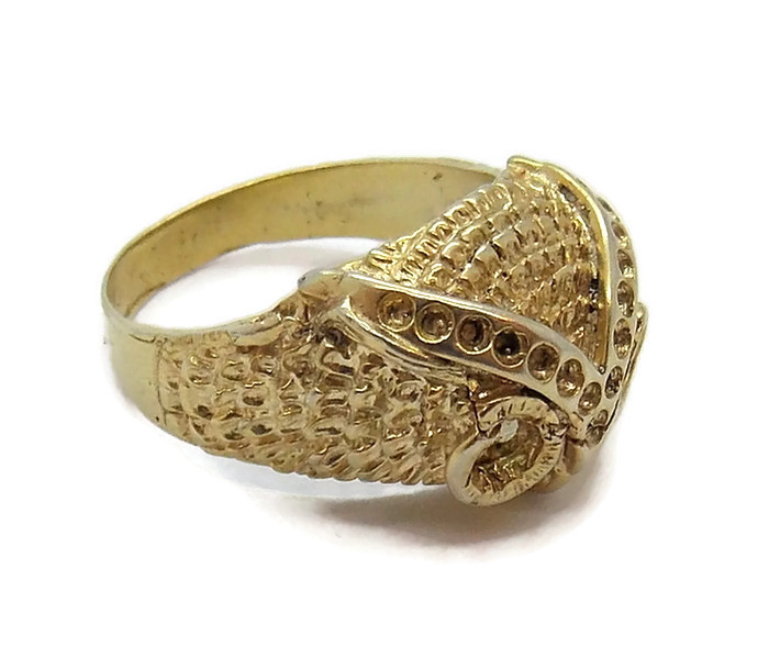 gold owl ring