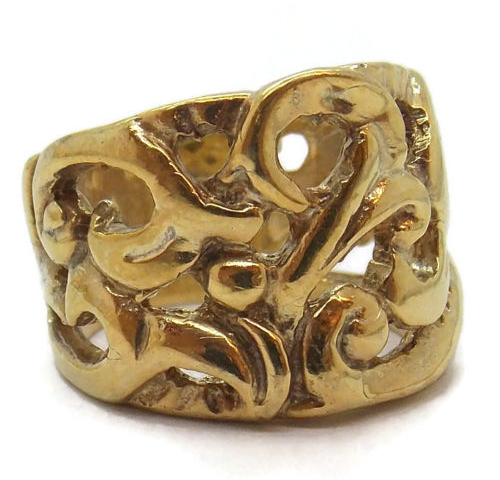 14K SOLID YELLOW GOLD LADIES FILIGREE RING!!