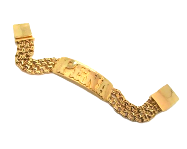 7″ 10k Yellow Gold Men's Chino Link Bracelet
