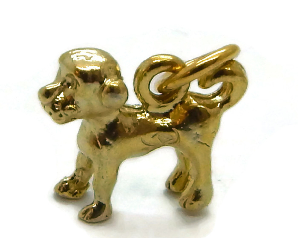 14K YELLOW GOLD DOG CHARM PENDANT!!