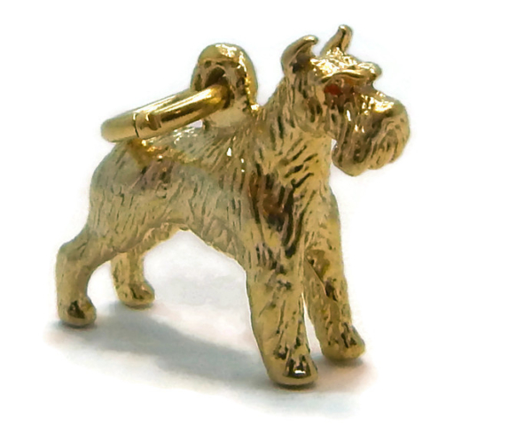 14K YELLOW GOLD DOG CHARM PENDANT!!