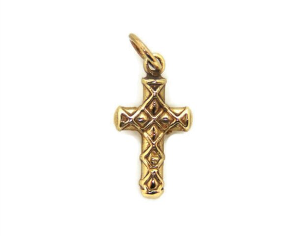 Cross Charm Pendant Yellow Gold!!