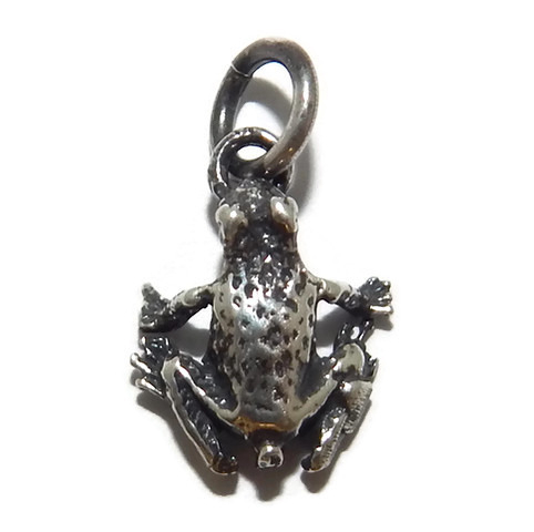 .925 STERLING SILVER TOAD PENDANT CHARM !!