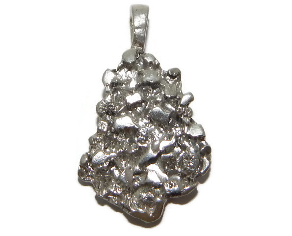 .925 STERLING SILVER NUGGET PENDANT