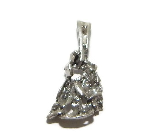 .925 STERLING SILVER NUGGET CHARM PENDANT