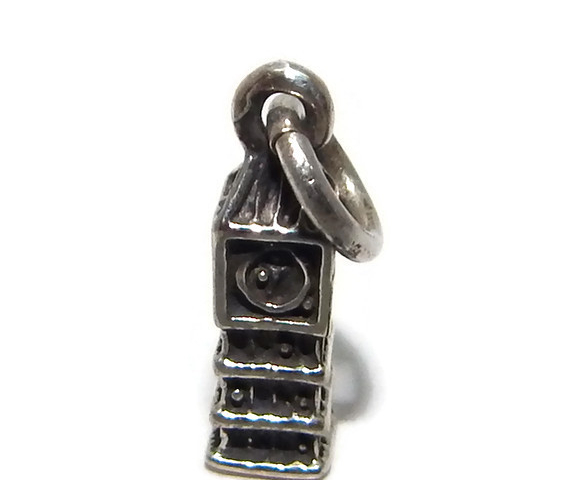 .925 STERLING SILVER CLOCK CHARM PENDANT!!