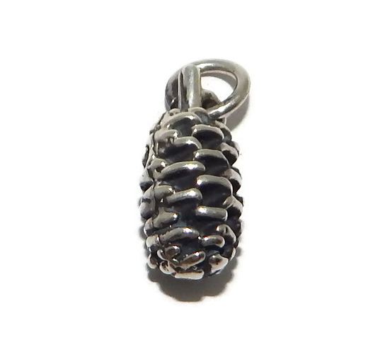 .925 STERLING SILVER PINE CONE CHARM PENDANT!!
