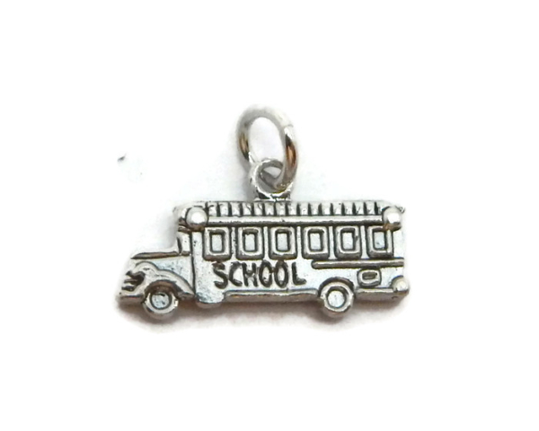 .925 STERLING SILVER SCHOOL BUS CHARM PENDANT!!