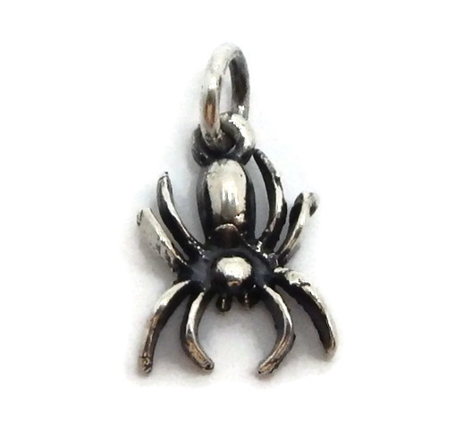 .925 STERLING SILVER SPIDER CHARM PENDANT!!
