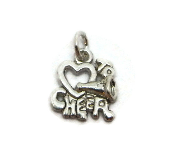 LOVE TO CHEER CHARM PENDANT .925 STERLING SILVER!!!!