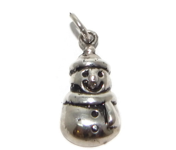 .925 STERLING SILVER SNOWMAN CHARM PENDANT!!