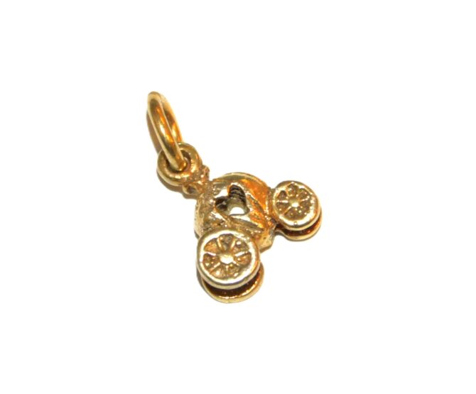 Cinderella Pumpkin Princess Carriage Charm Pendant Yellow Gold!! - Image 7